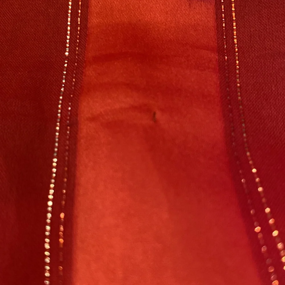 Vintage Marc Aurel Roma red white blue square 31.5 x 31.5 metallic thread scarf